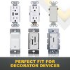 Faith 3-Gang Decorator Screwless Wall Plates, 4.68inH x 2.93in L, Fits GFCI, USB Recep, Dimmers, Ivory SWP3-IV-01
